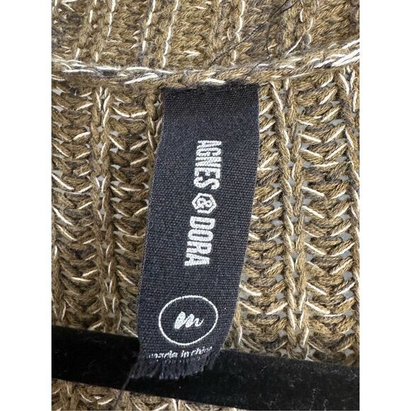 Agnes & Dora olive green long sweater cardigan - Picture 3 of 5